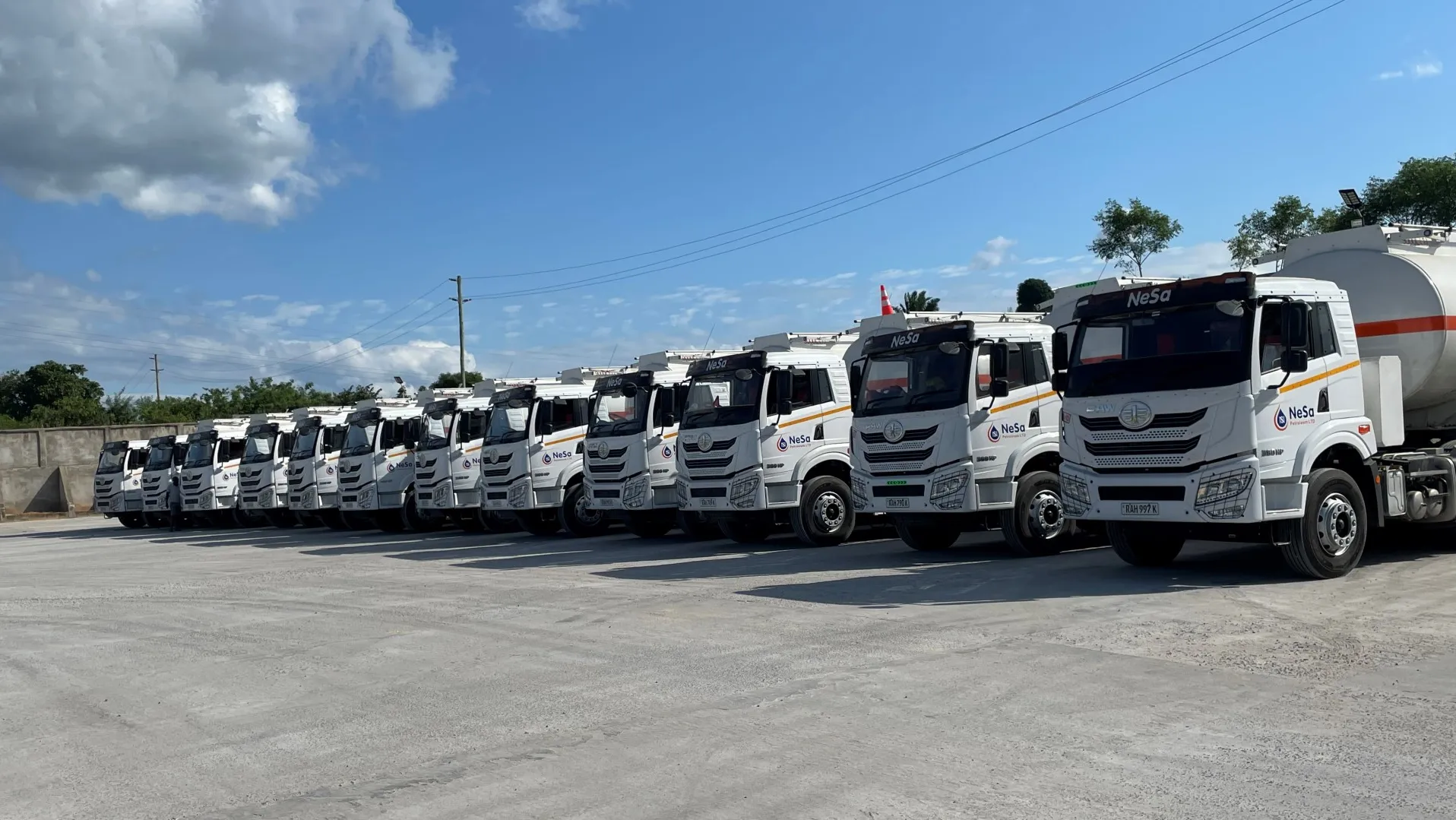 NESA Petroleum transport fleet of fuel tankers in Rwanda